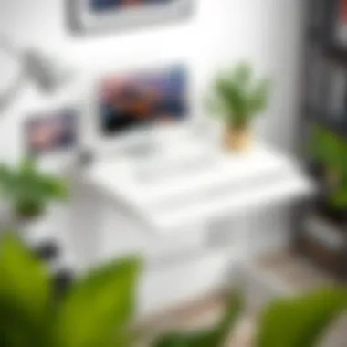 Ergonomic Setup Featuring a 36 Inch Desk with Keyboard Tray Ergonomic setup featuring a 36 inch desk with keyboard tray