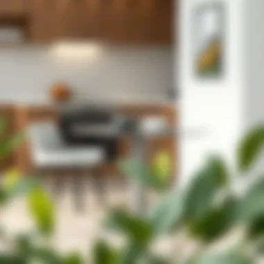 Contemporary glass small kitchen table with minimalistic design