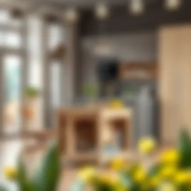 Functional small kitchen table with storage features