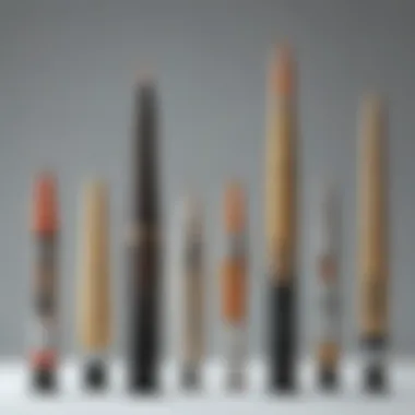 Diverse Designs: The Aesthetic Appeal of Battery-Powered Tapers Various designs of battery-powered tapers displayed creatively