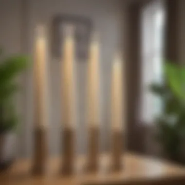 Sustainable Style: Eco-Friendly Battery-Powered Tapers in Home Decor Eco-friendly battery-powered tapers in a stylish home environment