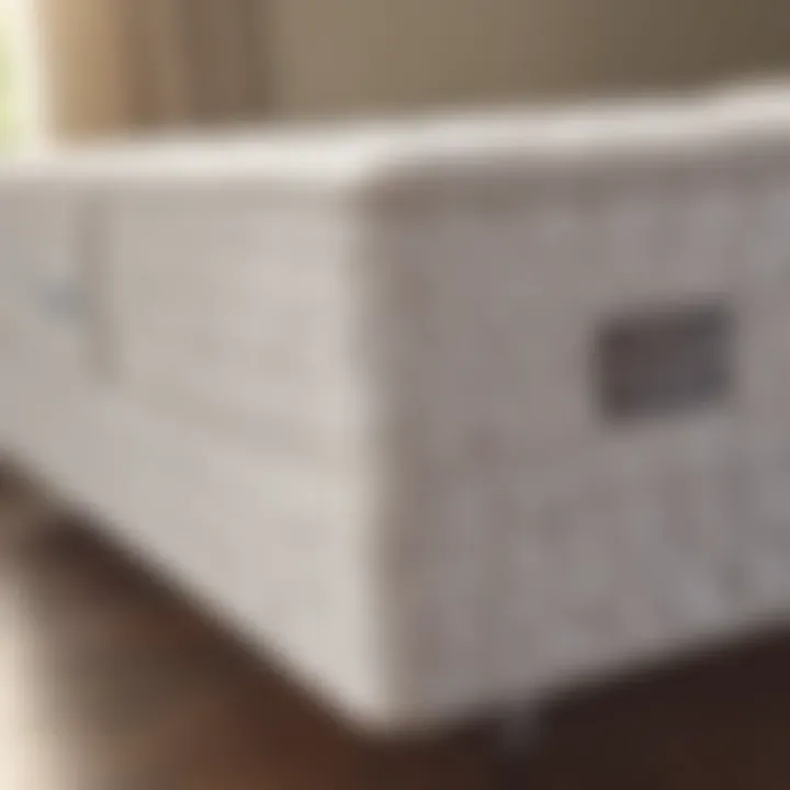 Detailed view of mattress features and quality