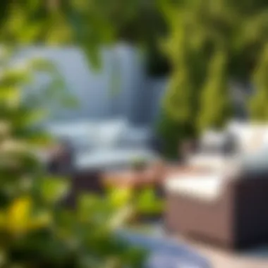 Proper Maintenance for Longevity of Outdoor Sets Well-maintained outdoor furniture surrounded by greenery