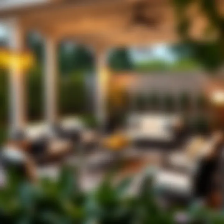 Creating a Stylish Lounge Area Outdoors Stylish outdoor lounge area with elegant lighting