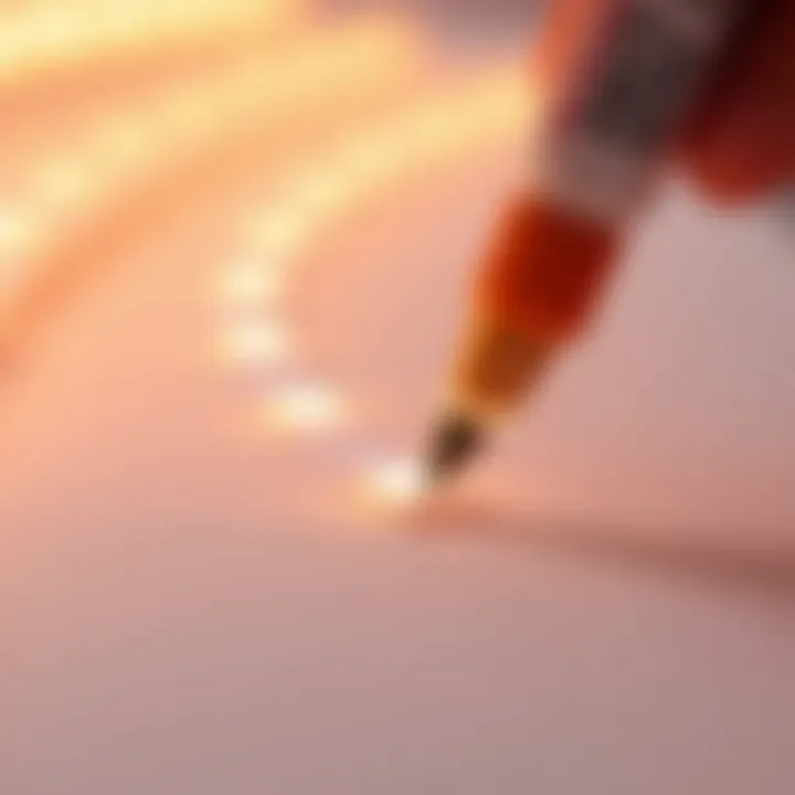 Close-up of adhesive application on a surface