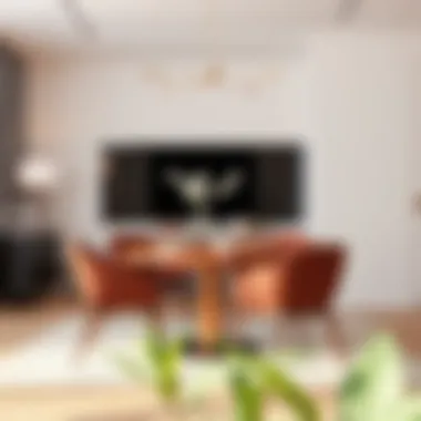 Elegant Compact Dining Table Set Elegant compact dining table set in a chic modern apartment