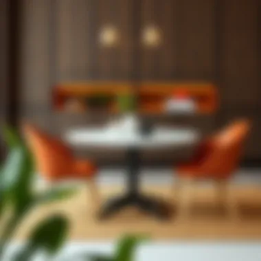 Stylish Round Dining Table Stylish round dining table with multifunctional chairs