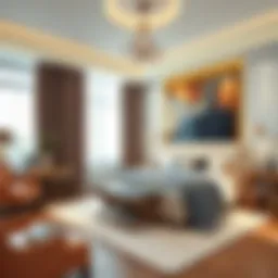 Elegant bedroom suite with modern decor