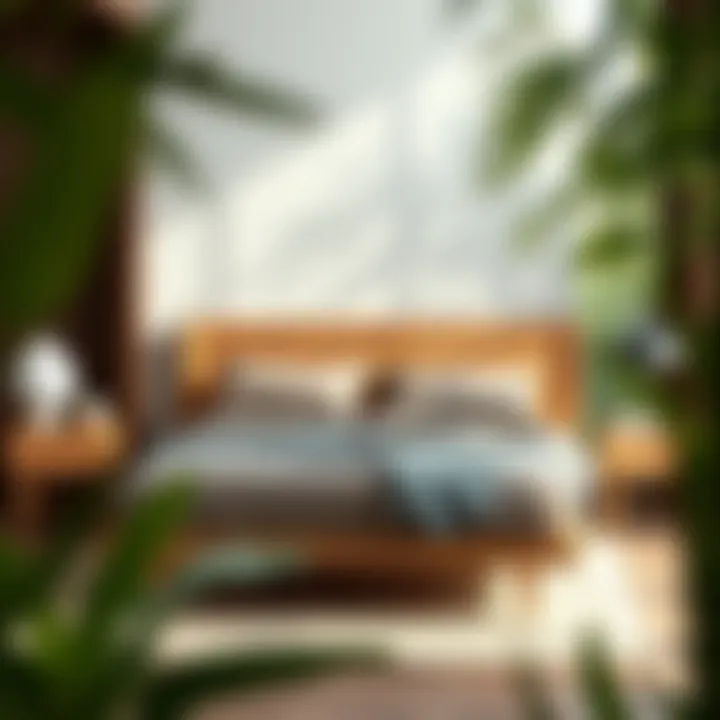 Sustainable bamboo bed frame emphasizing eco-friendly design