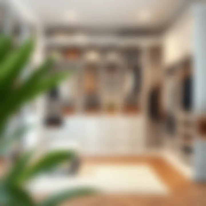 Visualization of closet layout software interface