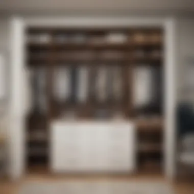 Customizable Components of the 72 Closet System A detailed view of the customizable components of a 72 closet system.