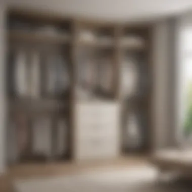 Modern Design Elements in the 72 Closet System An elegant 72 closet system showcasing modern design elements.