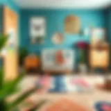 Stylish Ruggable nursery setting with colorful rugs