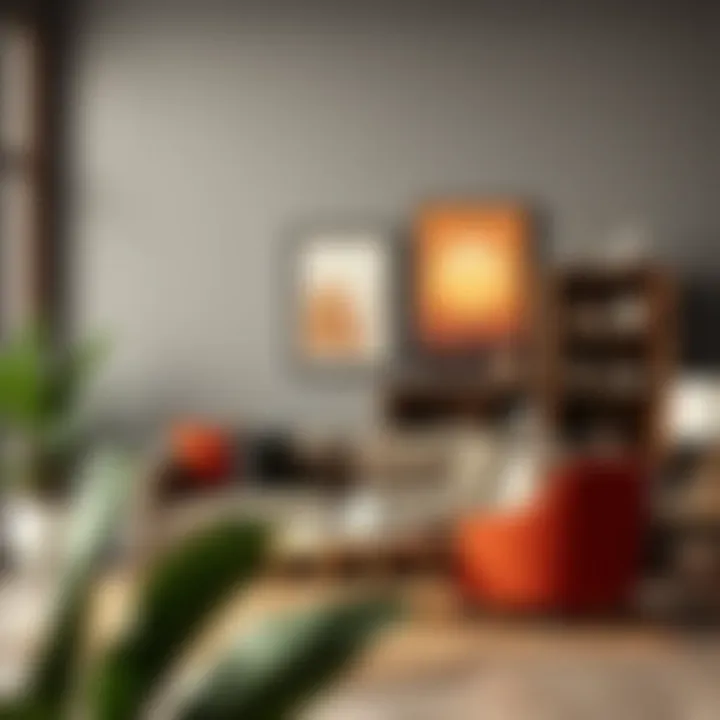 Color palette showcasing harmonious shades for living room design