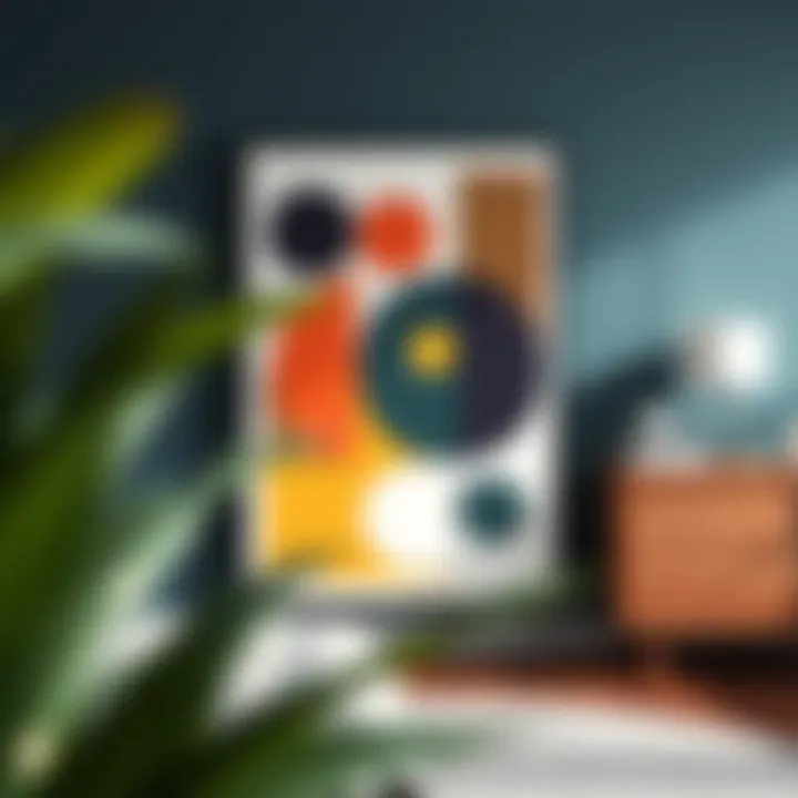 Abstract Geometric Shapes Poster A stylish poster featuring abstract geometric shapes