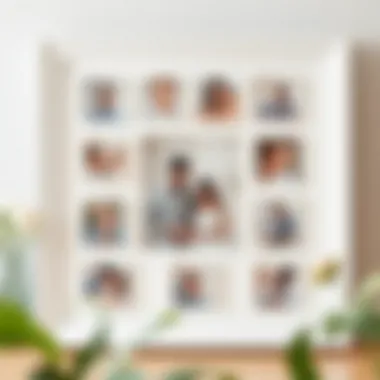 Family Memories in a White Collage Frame Elegantly styled white collage frame showcasing family memories