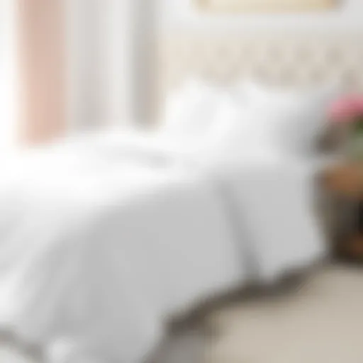 Elegant arrangement of white twin flat sheets on a neatly made bed showcasing simplicity and style.