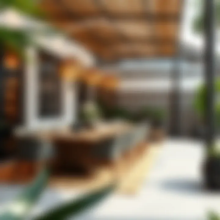 Outdoor Dining Area Enhanced with Bamboo Mats Stunning outdoor dining area using bamboo mats for style and functionality