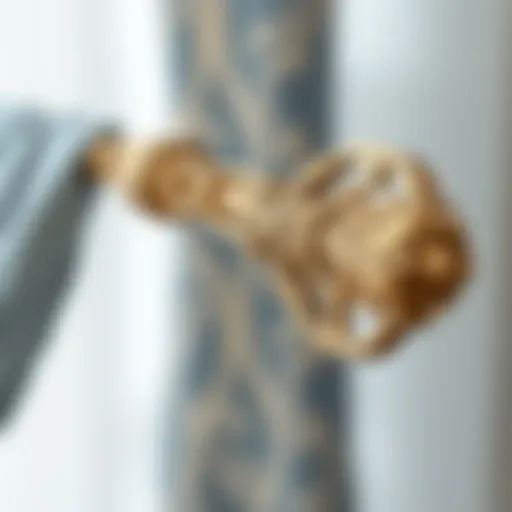 Elegant decorative curtain rod showcasing intricate design