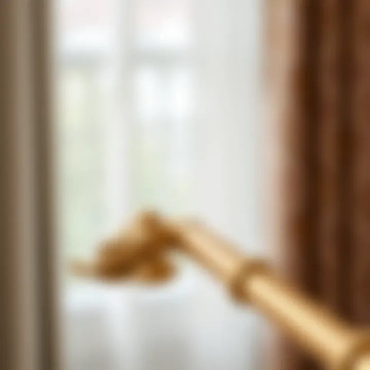 Various materials used for decorative side curtain rods