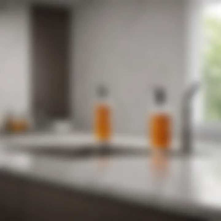 Modern kitchen with minimalist soap dispenser