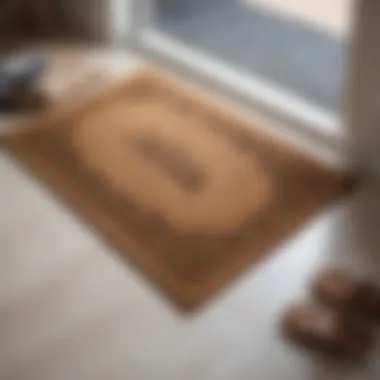 Cozy indoor welcome mat in a living room setting