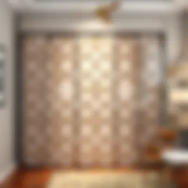 Stylish sliding wardrobe with unique geometric patterns