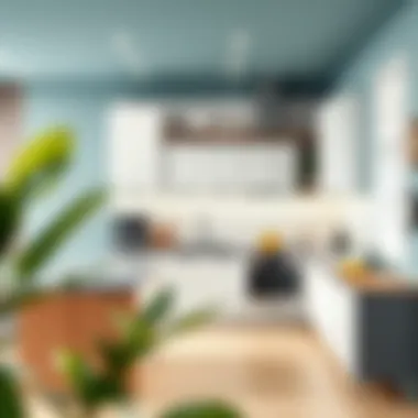 Stylish kitchen with effective space utilization