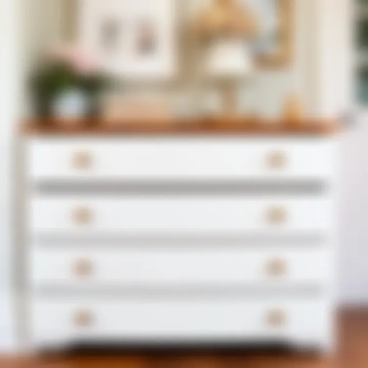 Large white Chester drawers as a functional storage solution