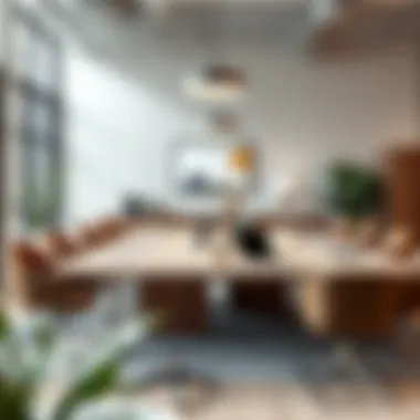 Sophisticated large table setup for collaborative work