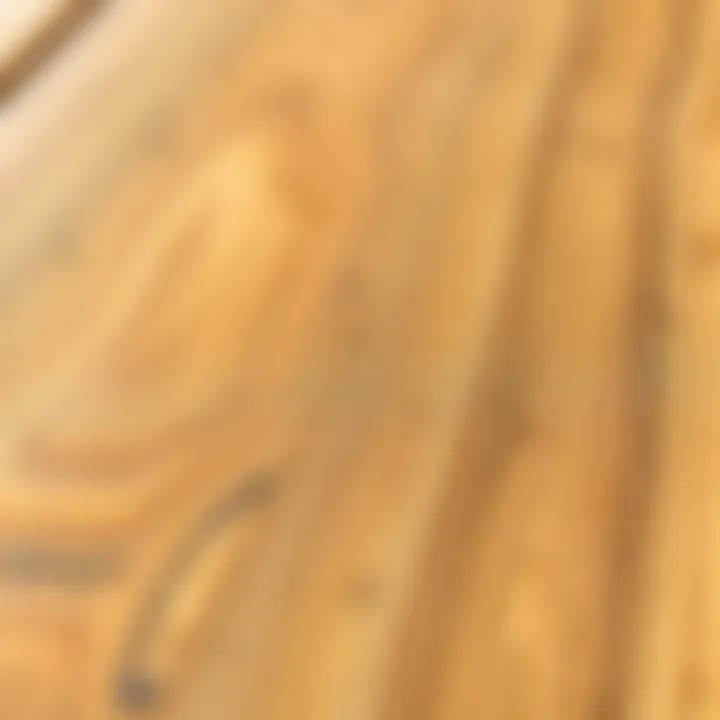 Close-up of a bamboo coffee table showcasing its intricate grain and texture