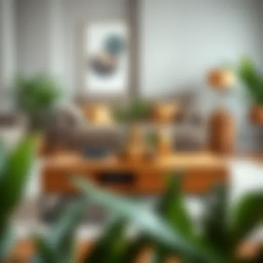 Sophisticated Bamboo Coffee Table in Contemporary Decor Elegant modern bamboo coffee table in a stylish living room setting