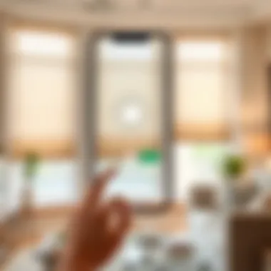 Smart home interface controlling motorized shades seamlessly