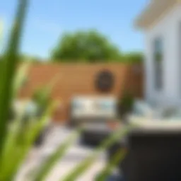 Stylish outdoor seating arrangement featuring 18x19 cushions