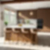 Elegant short breakfast bar stools enhancing a modern kitchen