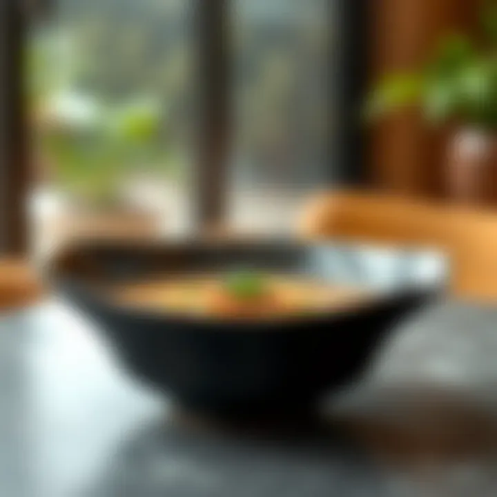 Sophisticated Design of Soup Bowls with Side Compartments Elegant soup bowl showcasing side compartments