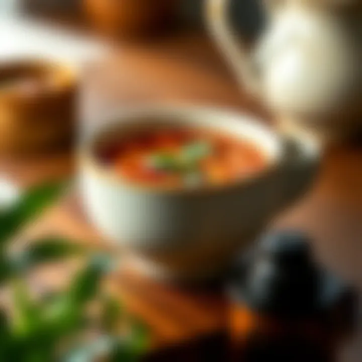 Practical Use of Soup Bowls with Side Compartments Functional soup bowl with different compartments