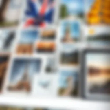 Diverse Themes in a 4x4 Photo Frame Collage Close-up of a 4x4 photo frame collage featuring diverse themes