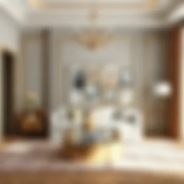 Elegant Interior Featuring a 4x4 Photo Frame Collage Elegant interior with a focal point on a 4x4 photo frame collage