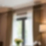 Elegant brushed nickel double curtain rods enhancing a modern interior