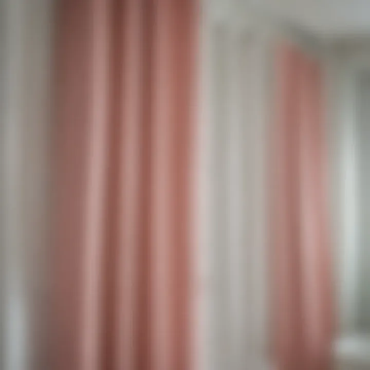 Different shower curtain materials displayed in a bathroom setting