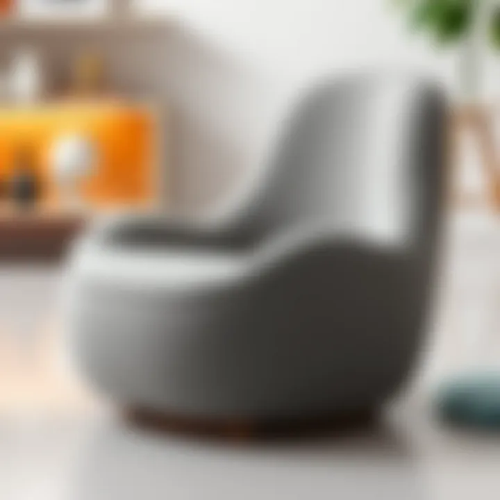 Aesthetic soft stool chair design showcasing unique textures