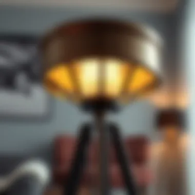 Intricate Design of Movie Light Floor Lamp Close-up of the intricate design of a movie light floor lamp