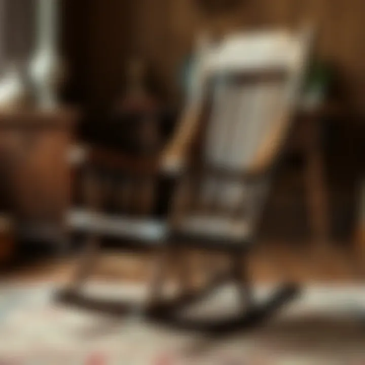 Vintage wooden rocking chair showcasing craftsmanship
