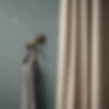 A modern interior featuring vintage curtain hooks elegantly integrated into the decor.
