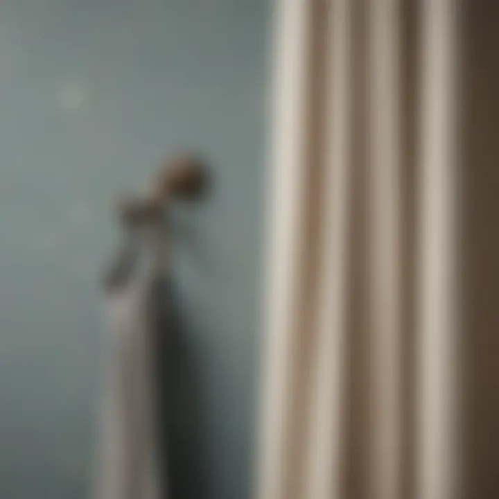 A modern interior featuring vintage curtain hooks elegantly integrated into the decor.