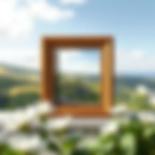 Elegant 5x7 picture frame showcasing a scenic landscape