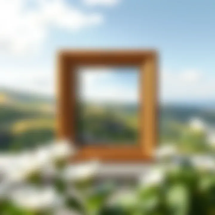 Elegant 5x7 picture frame showcasing a scenic landscape