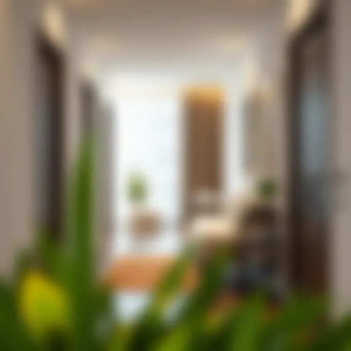 Contemporary Hallway with Sofa Bench Modern hallway showcasing a stylish sofa bench in use