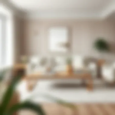 Functional light beige coffee table in a cozy setting